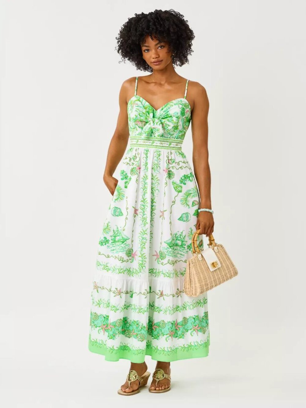 NWT Lilly Pulitzer Janae Maxi Dress Resort White Ship To Shore, Size 4